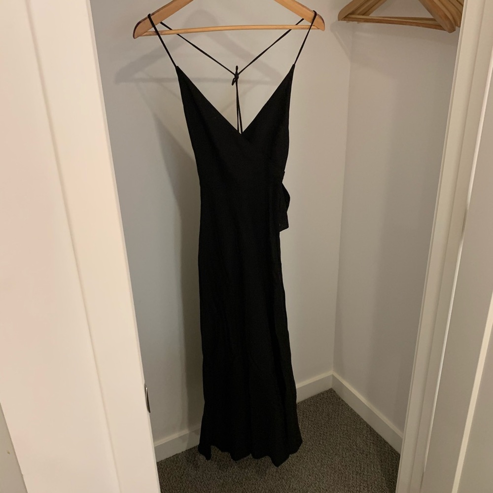 Black strappy dress from Zara